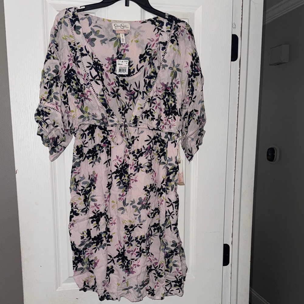 Jessica Simpson Floral Dress - Pink and Black